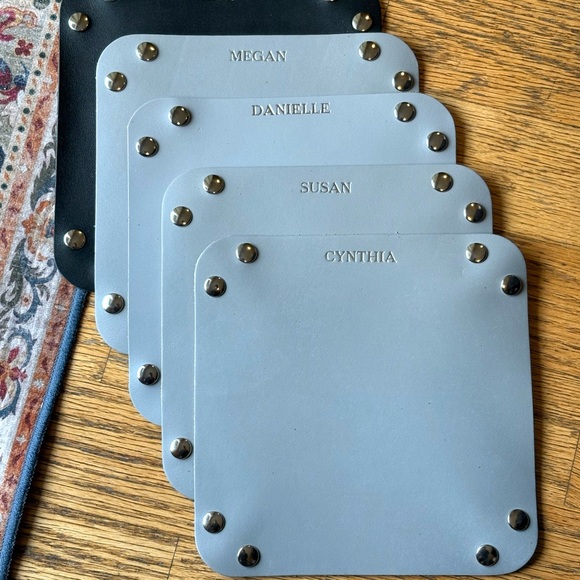 Leather Rivet Valet Catchall Tray - Picture 7 of 12